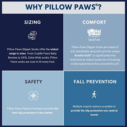 SLIPPER, BARIATRIC PILLOW PAWS360 RBLU 3XLG