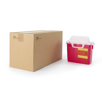 CONTAINER, SHARPS RED 2GL NESTABLE