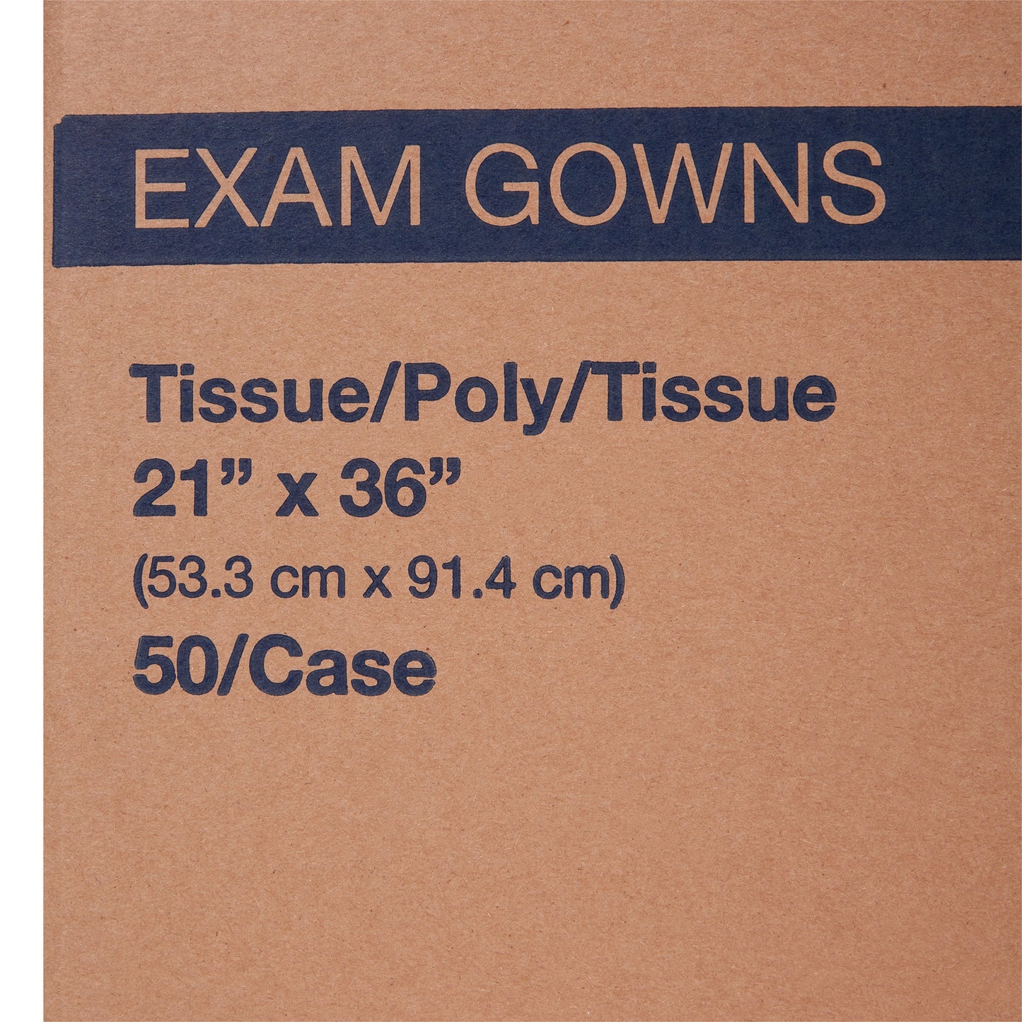GOWN, EXAM T/P/T PED F/B OPN BLU 21X36