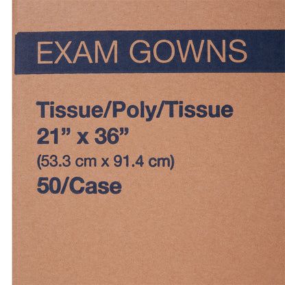 GOWN, EXAM T/P/T PED F/B OPN BLU 21X36