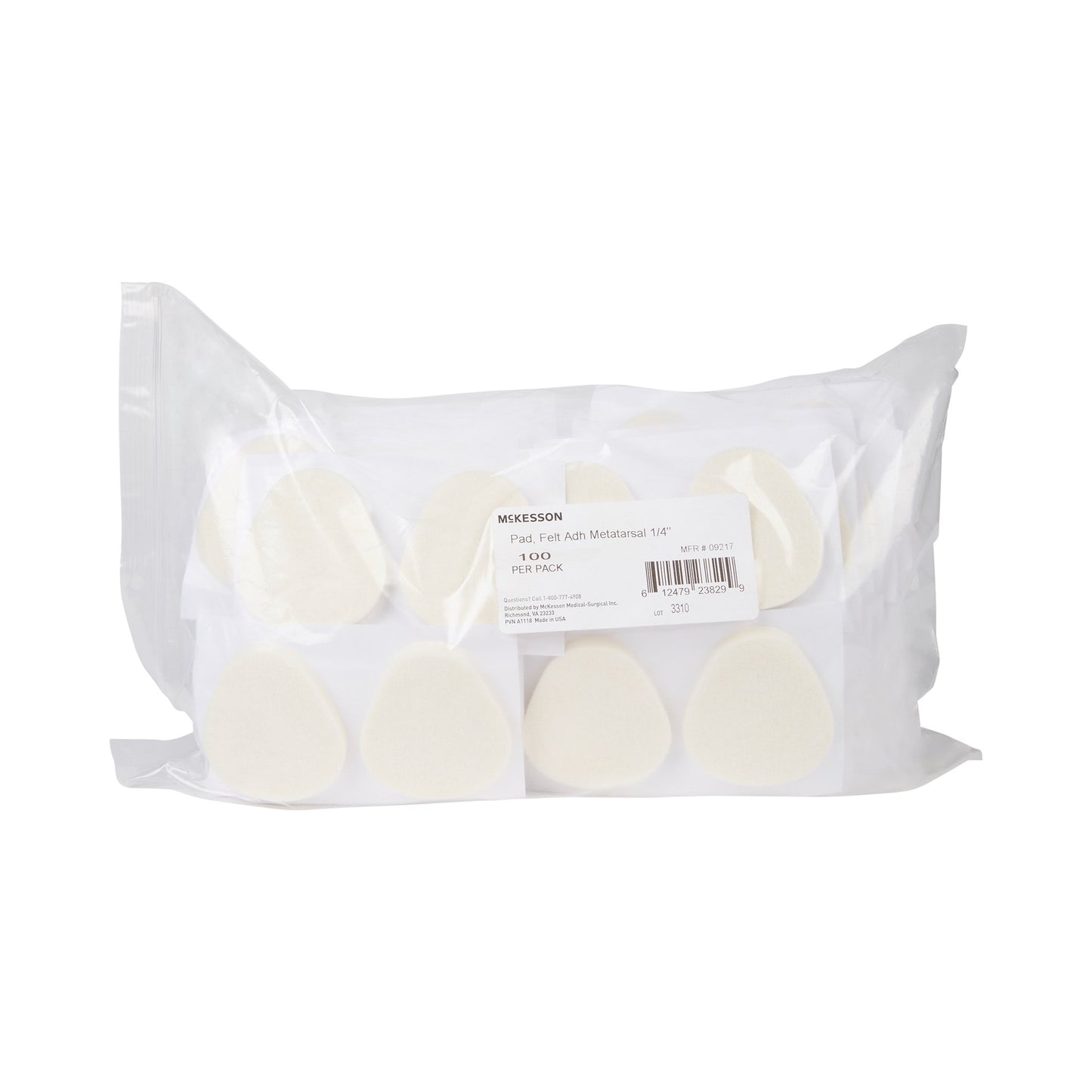 PEDI-PAD, FELT ADH WHT #106-LG"1/4"