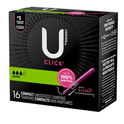 TAMPON, U BY KOTEX CLICK SUPERPREM SUPER ABSRB