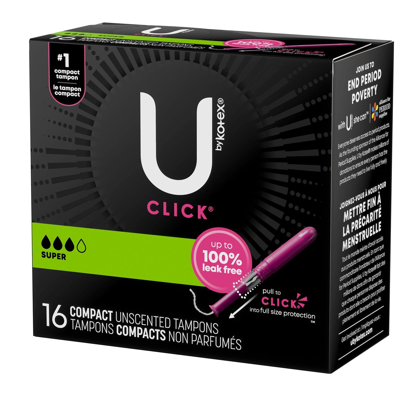TAMPON, U BY KOTEX CLICK SUPERPREM SUPER ABSRB