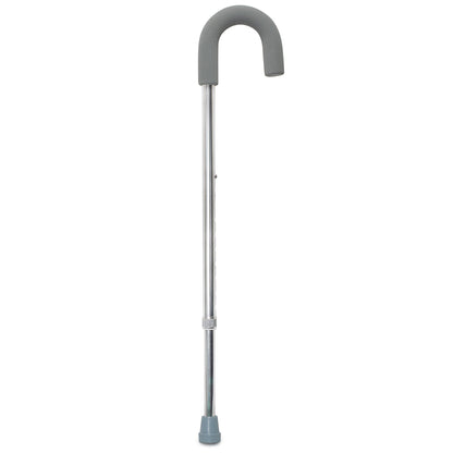 CANE, W/FOAM GRIP RND HNDL ALUM