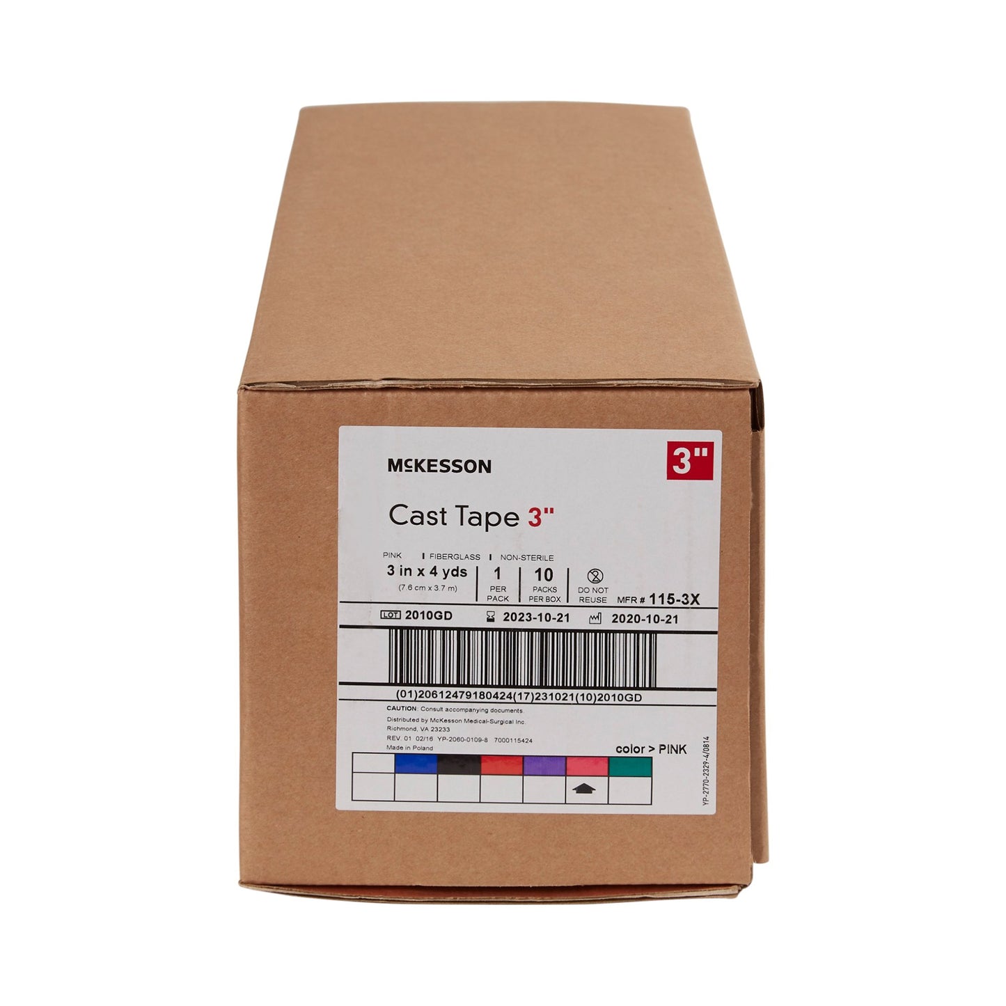 TAPE, CAST PNK LF 3"X4YDS