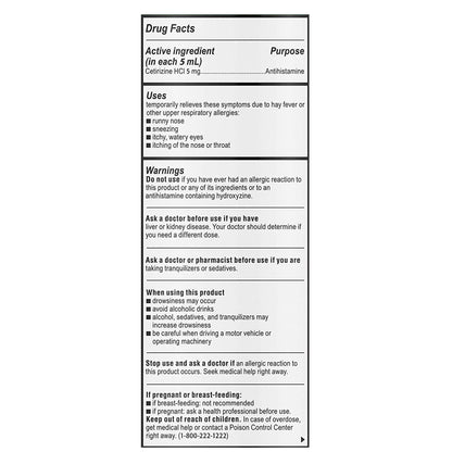 CHILDRENS ZYRTEC, SYRP 1MG/ML4OZ