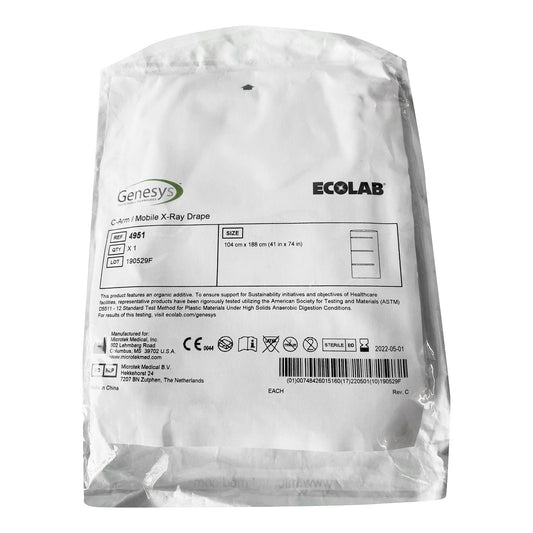 DRAPE, X-RAY W/POLY STRAPS MICRTK