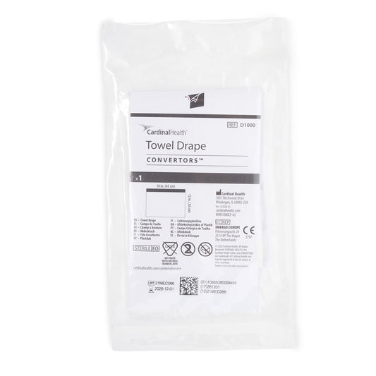 DRAPE, SURG TOWEL ADH PLAS SM12"X18"