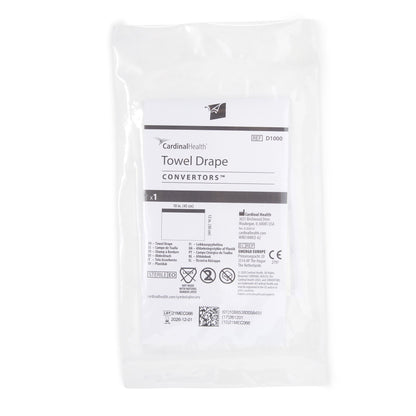 DRAPE, SURG TOWEL ADH PLAS SM12"X18"