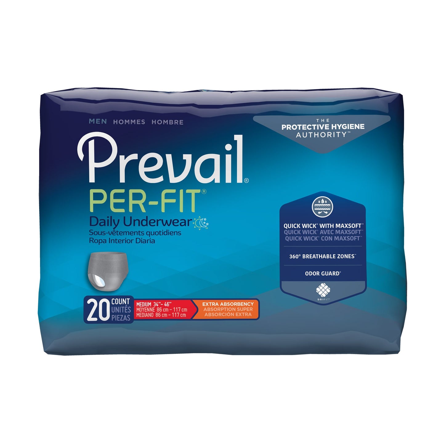 UNDERWEAR, PREVAIL PER-FIT MEN34"-36"