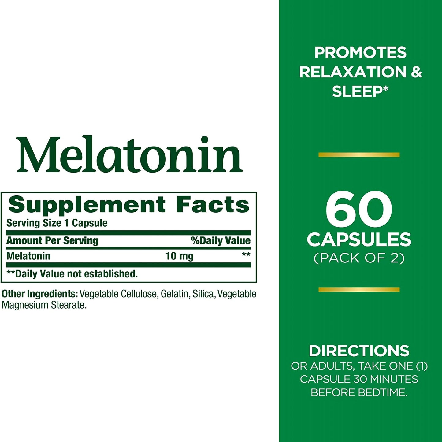 MELATONIN, CAP NATURES BOUNTY10MG