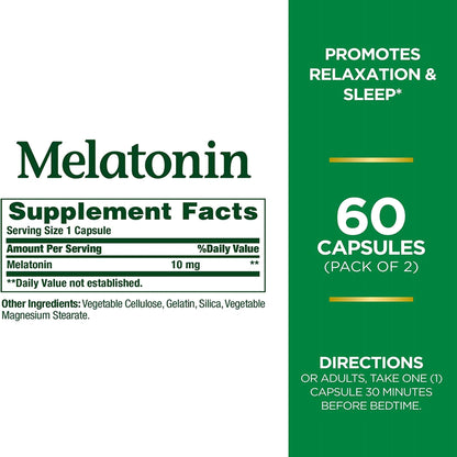 MELATONIN, CAP NATURES BOUNTY10MG