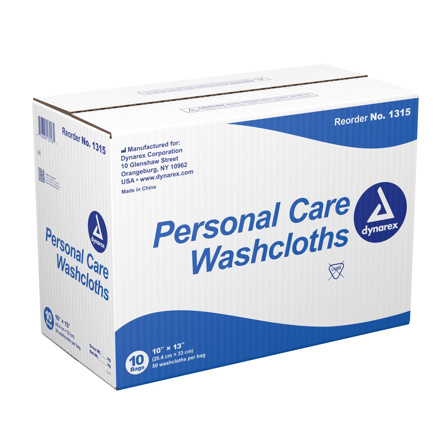 WASHCLOTH, DRY 10"X13" (50/BG 10BG/CS)