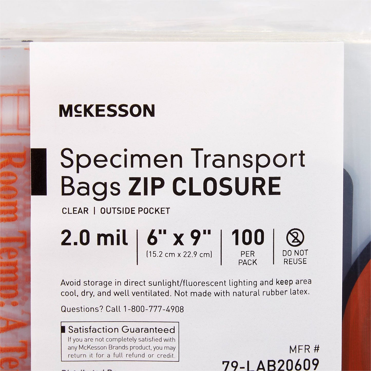 BAG, SPCMN BIOHAZ OUTSIDE PCKT6"X9"