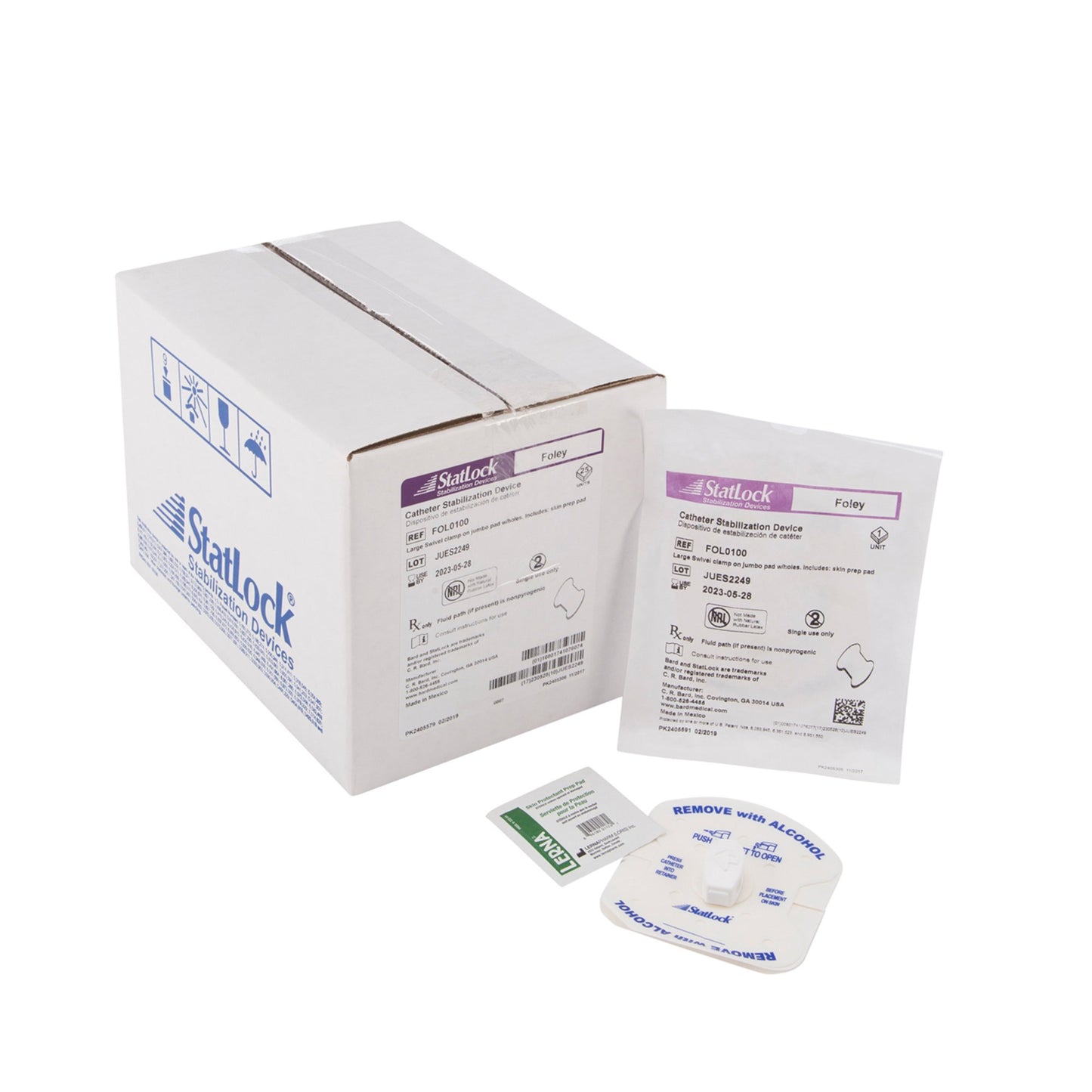 CATH SECURE, STATLOCK FOLEY SWIVEL SIL PET