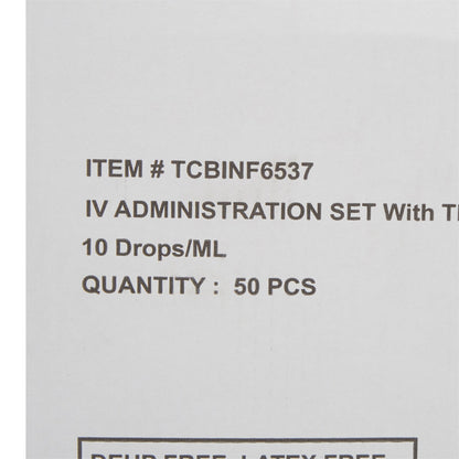 IV PUMP SET, 10DRP 3 NF PORTS110"