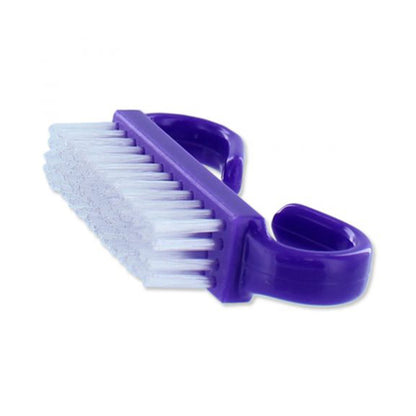BRUSH, NAIL NYLON BRISTLE PURP/WHT