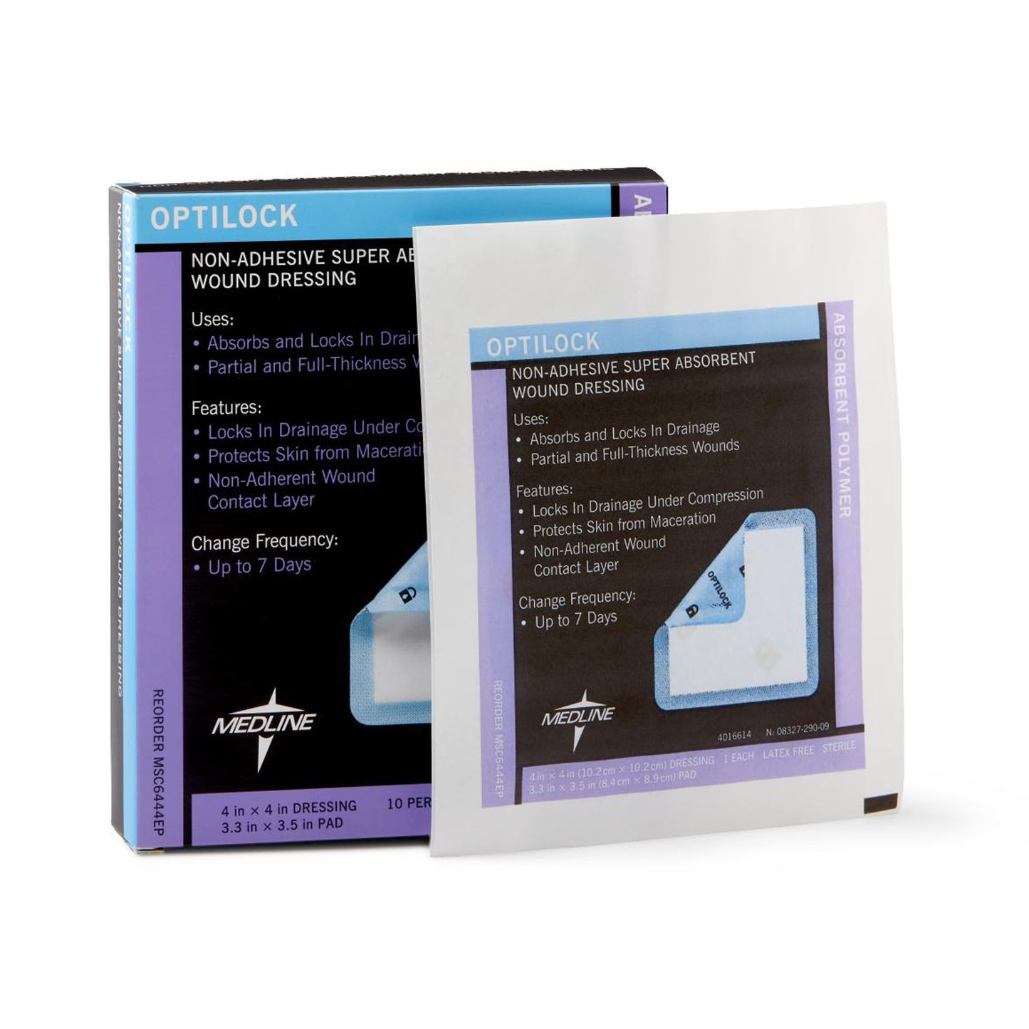 DRESSING, WND OPTILOCK N/ADH 4X4"