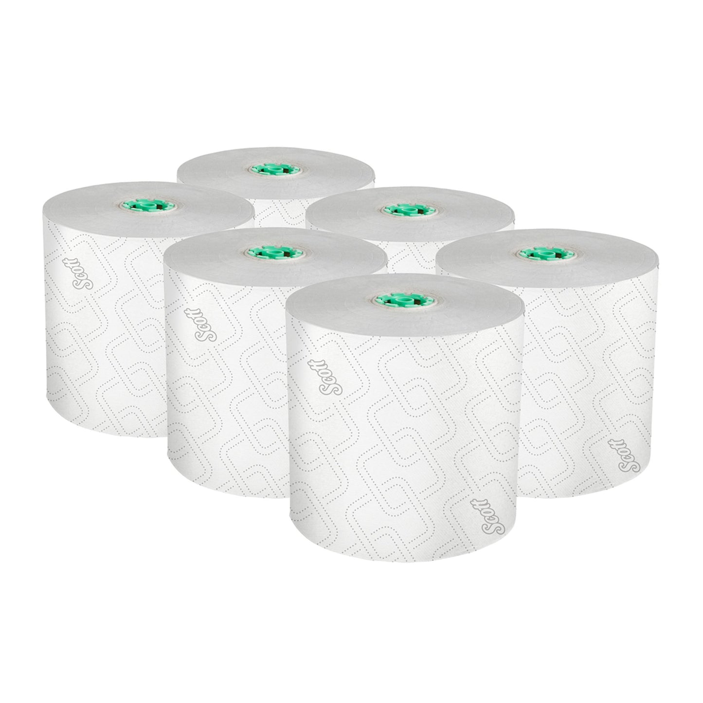 TOWEL ROLL, HARD SCOTT GRN/WHT7.5"X1150'