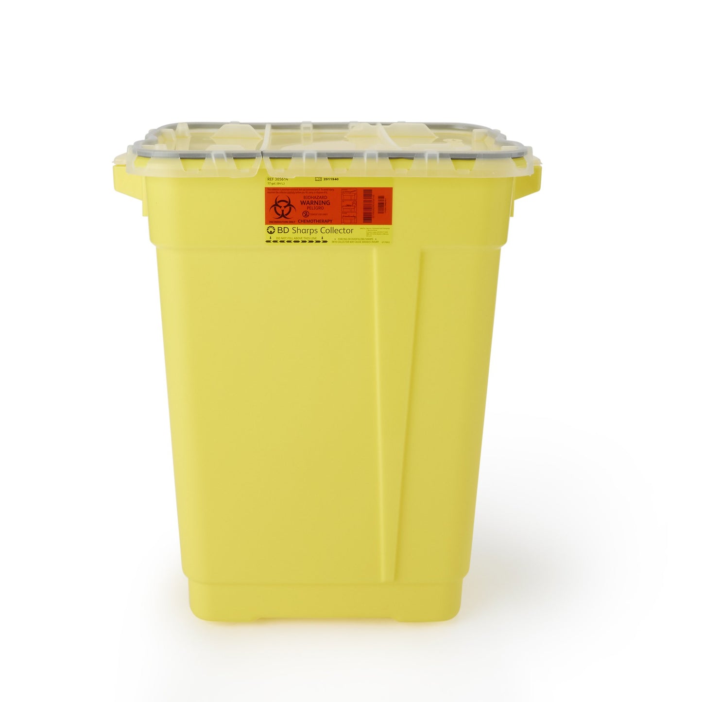 CONTAINER, SHARPS CHEMO YLW 17GL W/LID