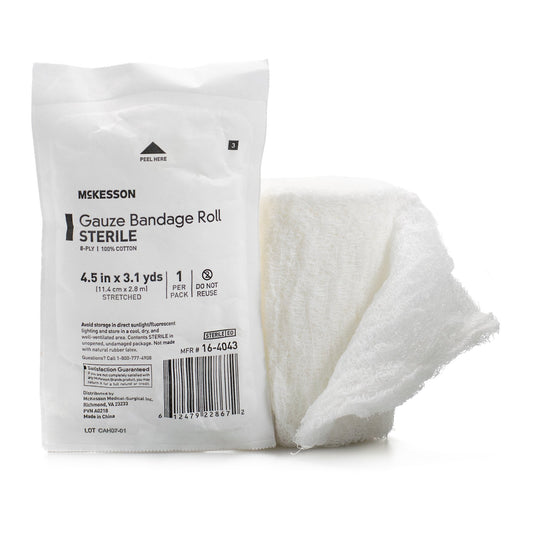 BANDAGE ROLL, GAUZE FLUFF STR4.5"X3.1YDS