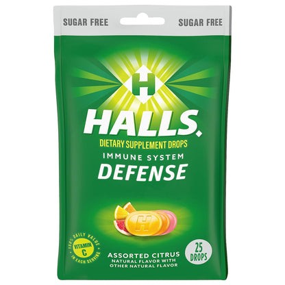 HALLS DEFENSE, DRP SUG/FREE CITRUS