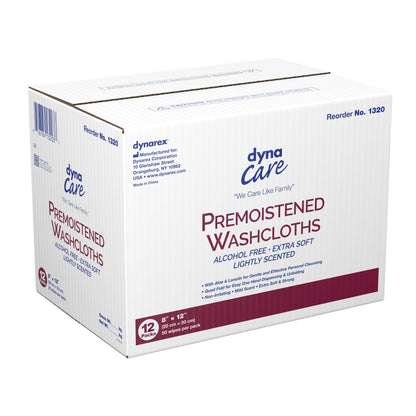 WASHCLOTH, PREMOISTENED ADLT 8X12 DYNREX