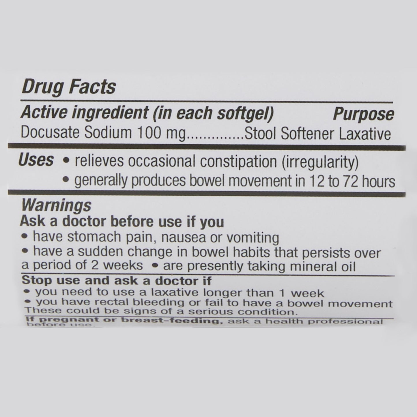 LAX DSS, SOFT GEL 100MG