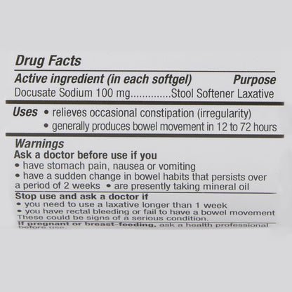 LAX DSS, SOFT GEL 100MG