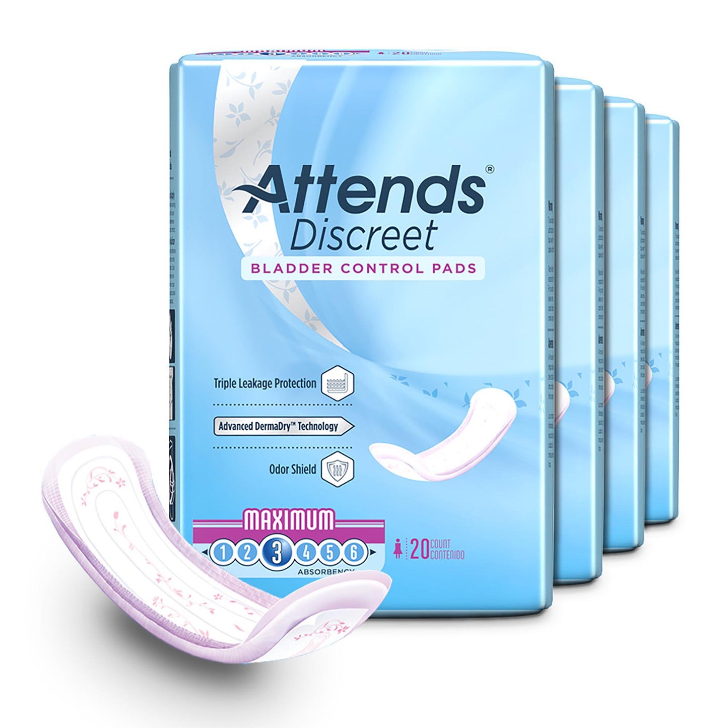 PAD, BLADDER CNTRL ATTENDS DISCREET MAX