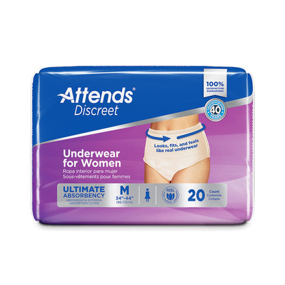 UNDERWEAR, DISCREET ATTENDS FML SM/MED