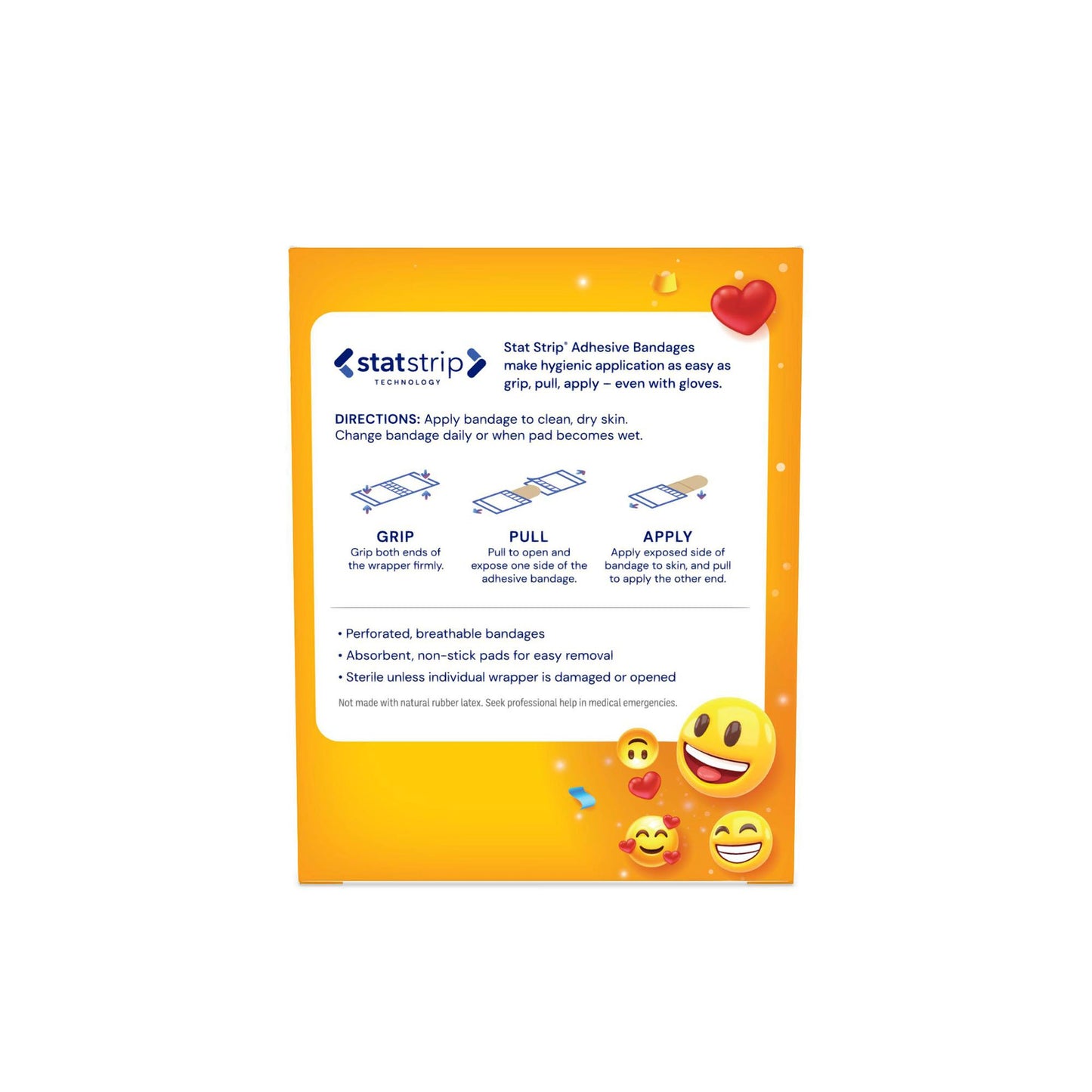 BANDAGE, ADH EMOJIS 3/4"X3"