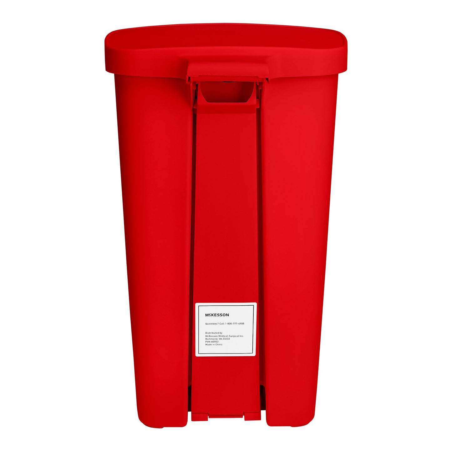 WASTECAN, STEP-ON RECTGL PLASRED 52QT