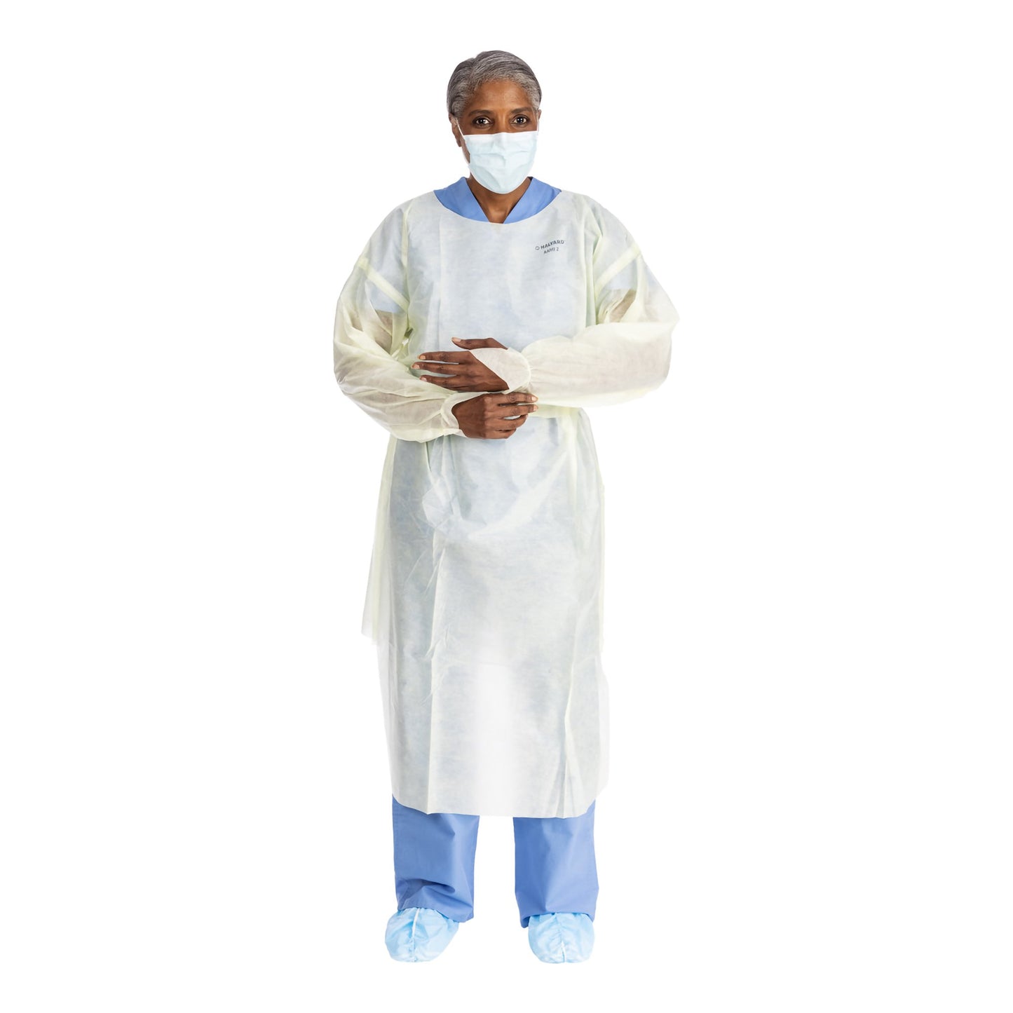 GOWN, ISOLATION AAMI LV2 TRI-LAYER LG YLW LG