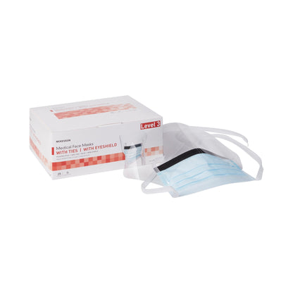 MASK, SURG W/EYESHLD TIES ASTM3 ANTIFOG