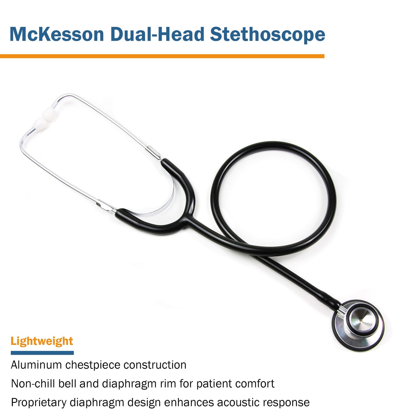 STETHOSCOPE, DUAL HEAD BLK