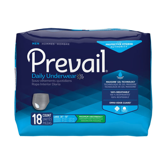 UNDERWEAR, PREVAIL MEN 38"-50"LG