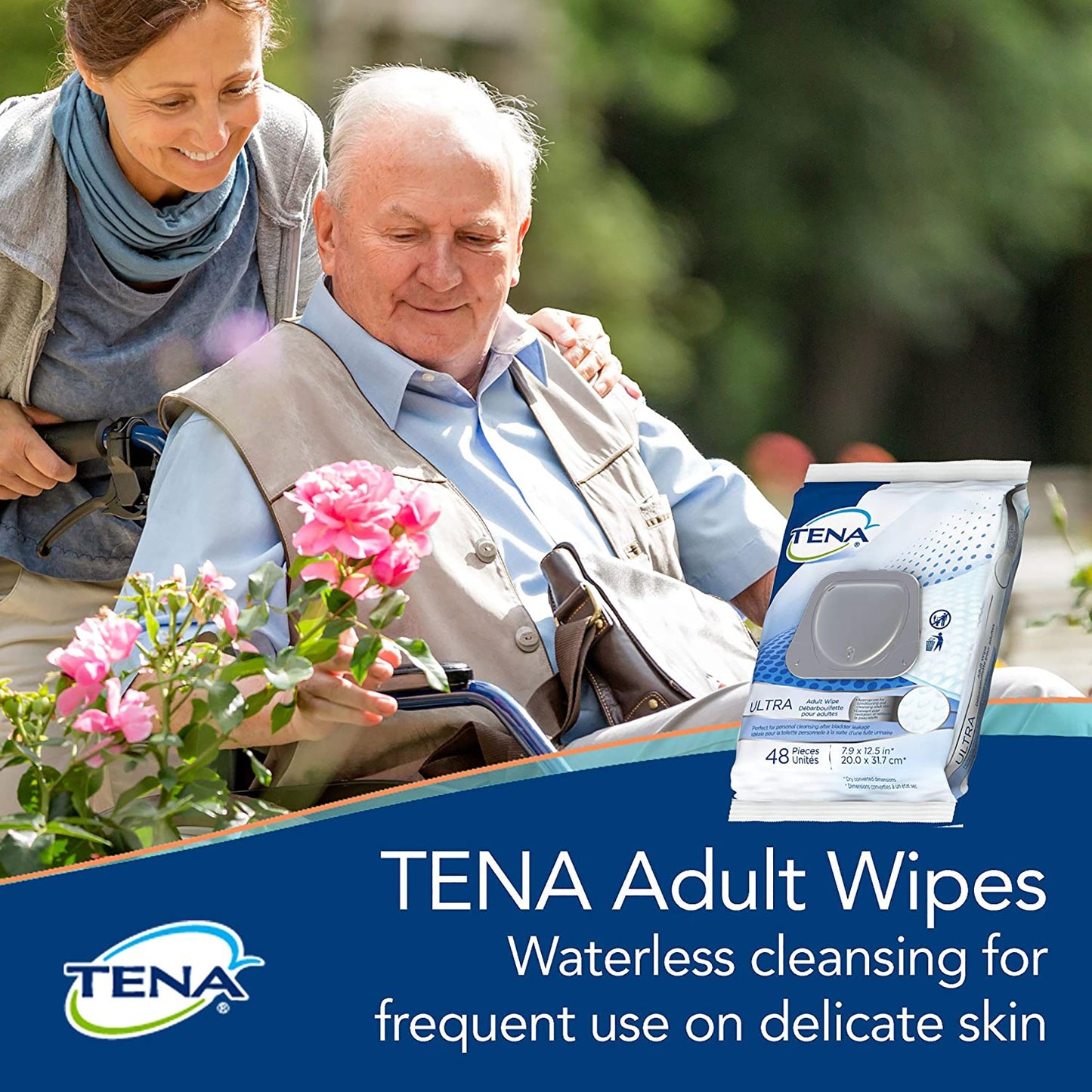 WASHCLOTH, WET CLASSIC TENA DISP