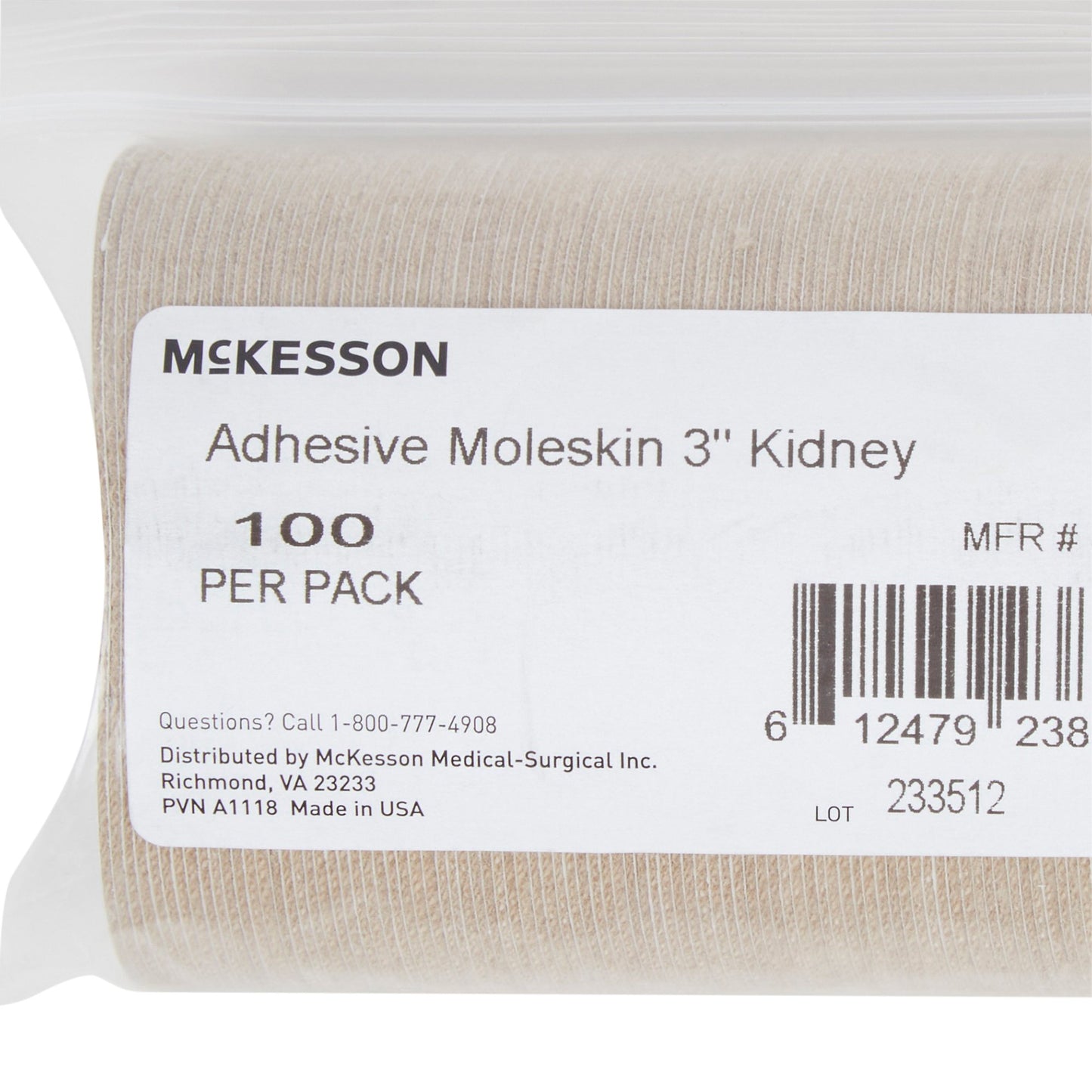 ADH MOLESKIN 3" KIDNEY