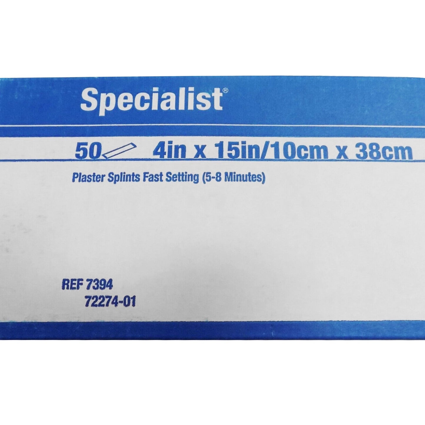 SPLINT, PLASTER CAST SPEC XFAST WHT 4"X15"