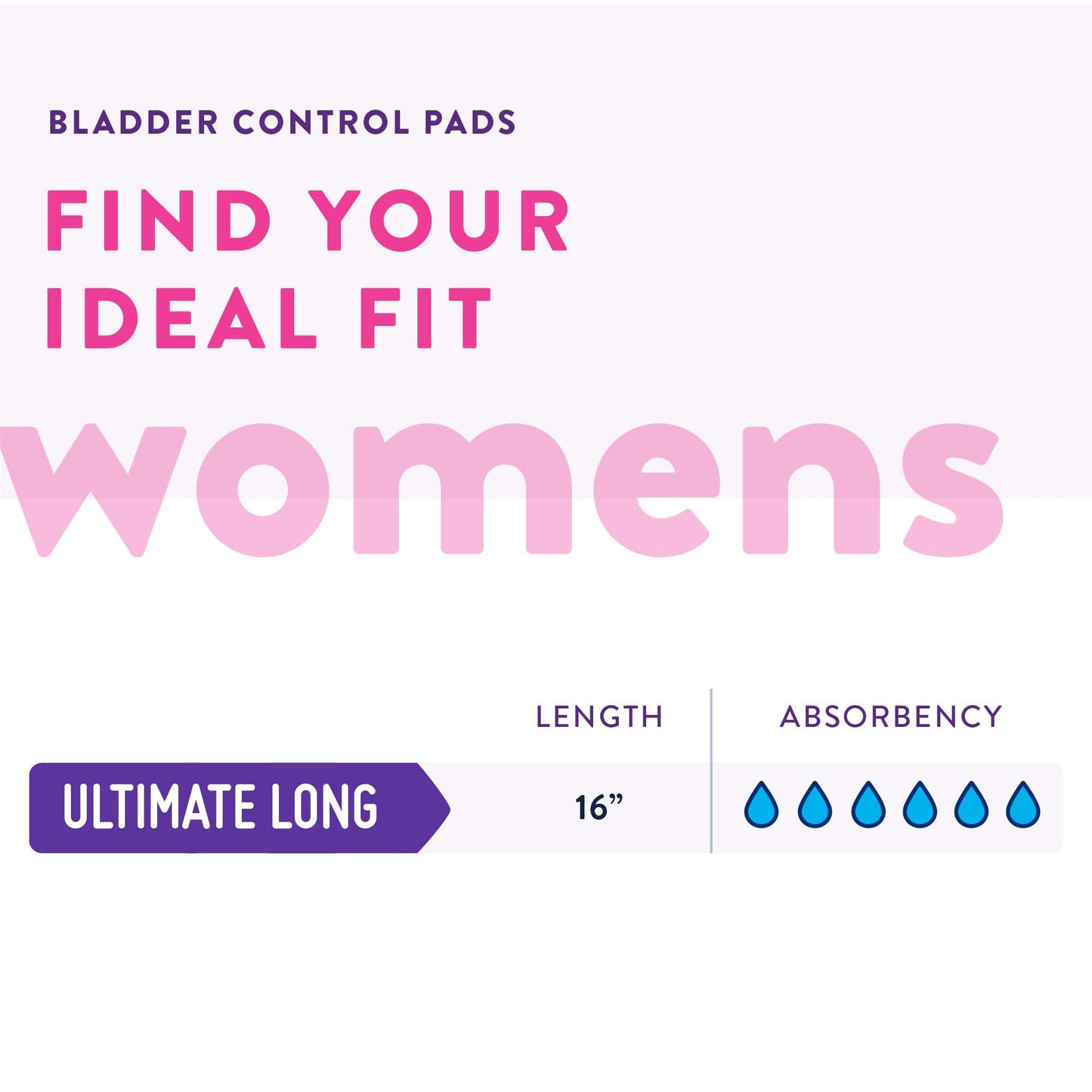 PAD, BLADDER CONTROL PREVAIL OVERNIGHT LNG 16"
