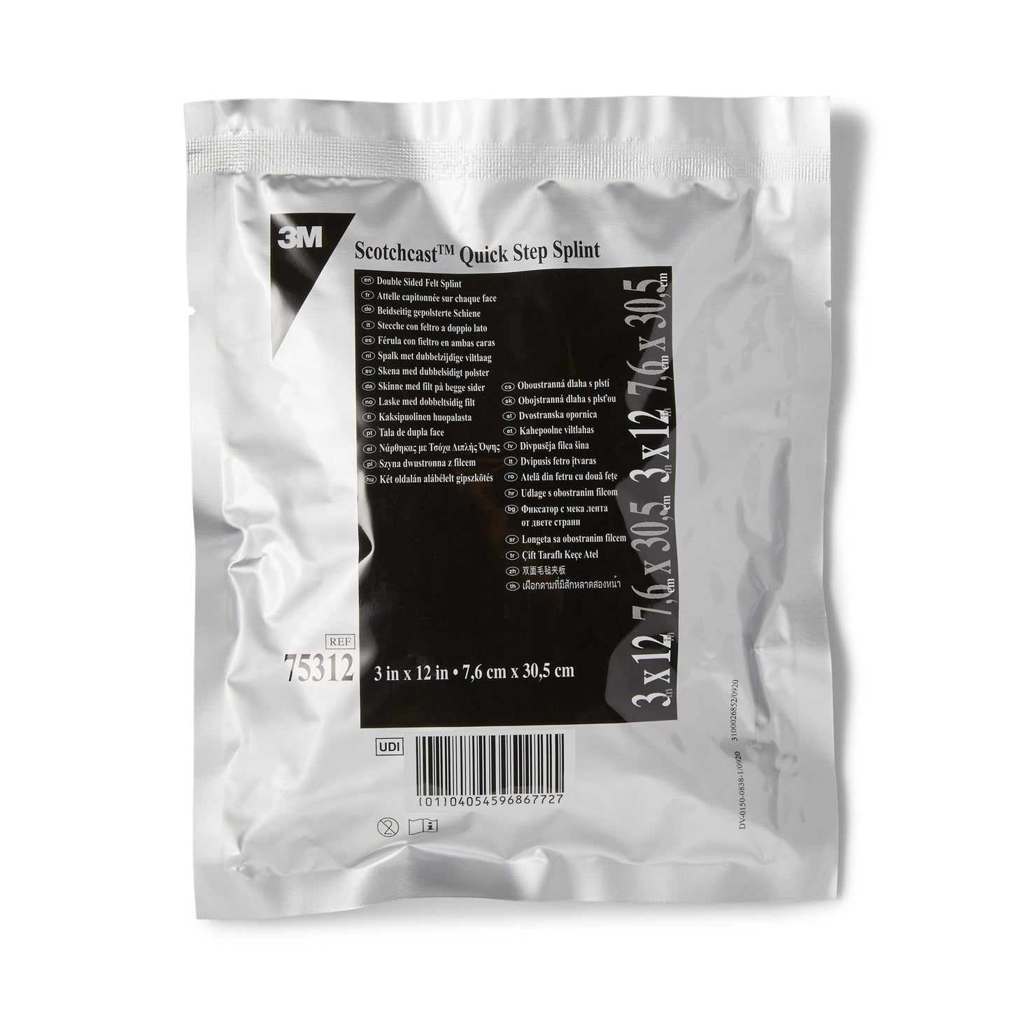 SPLINT, FIBERGLASS PADDED QUICKSTEP 3"X12"
