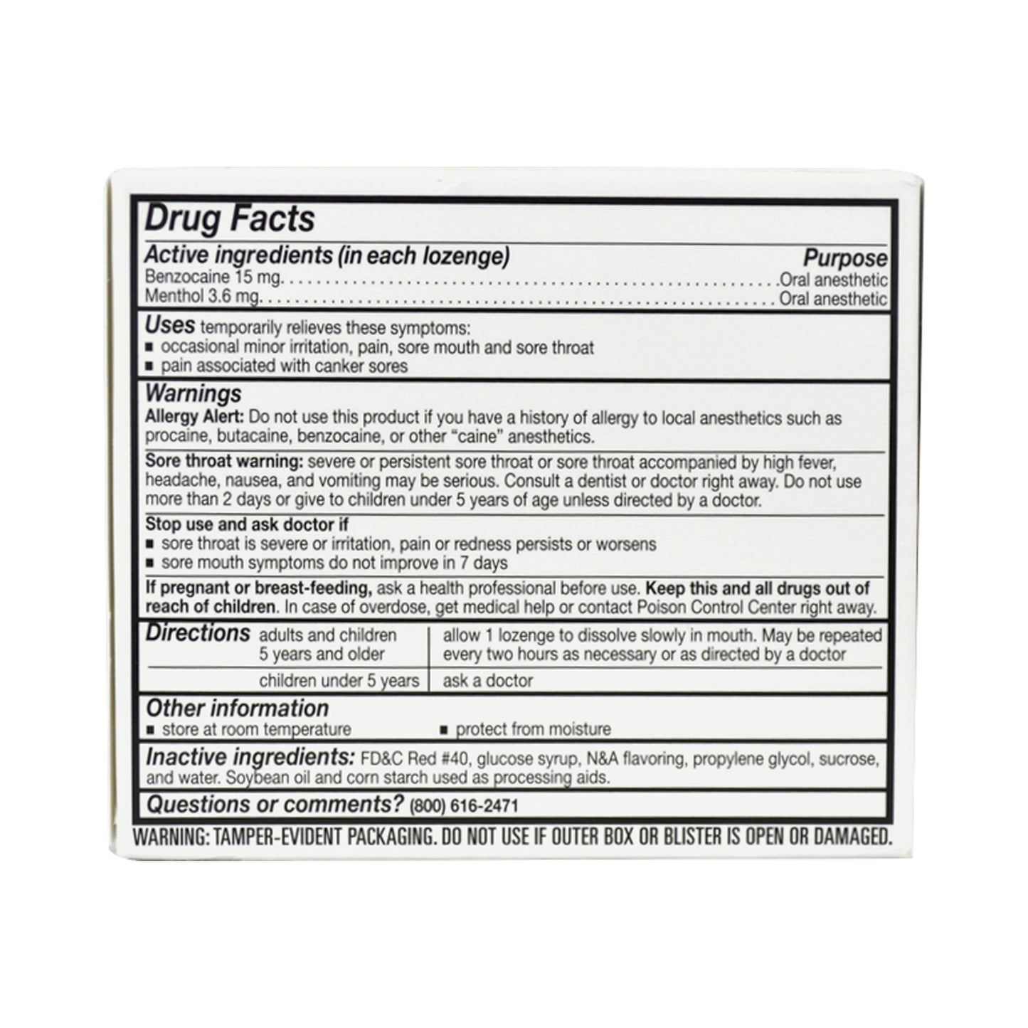 SORE THROAT, LOZ CHERRY 15MG-3.6MG