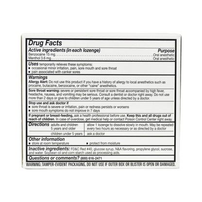 SORE THROAT, LOZ CHERRY 15MG-3.6MG