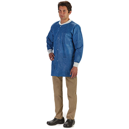 JACKET, LAB LABMATES 3PCKT COLLAR CUFFS BLU MED