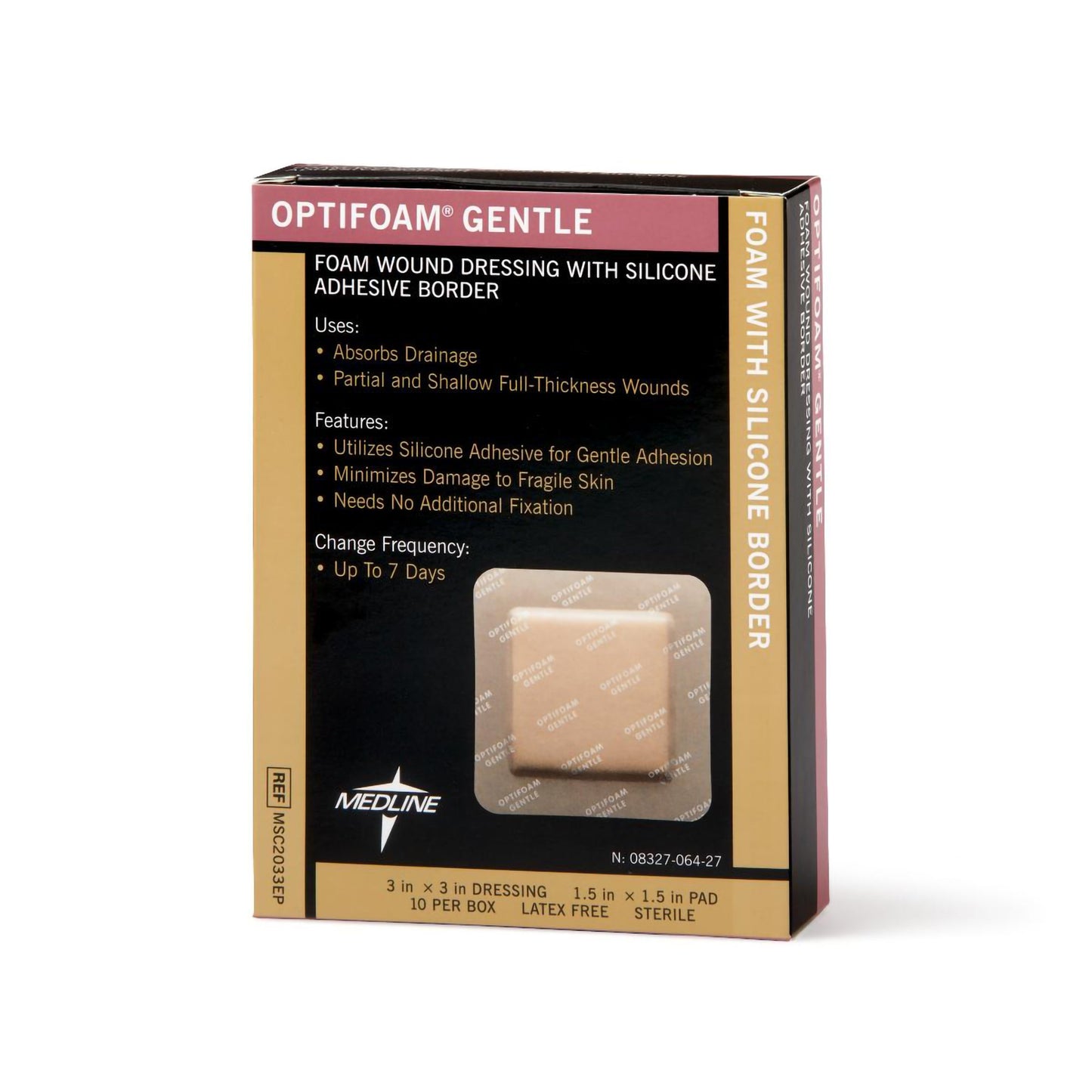 DRESSING, OPTIFOAM ADH GENTLEBORDER 3"X3"