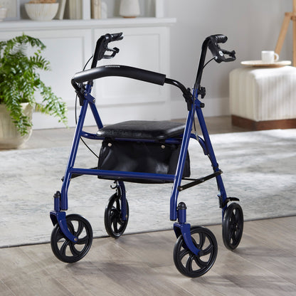 WALKER, ROLLATOR DURA FOLDINGSTEEL W/7.5" WHLS BLU 350LB