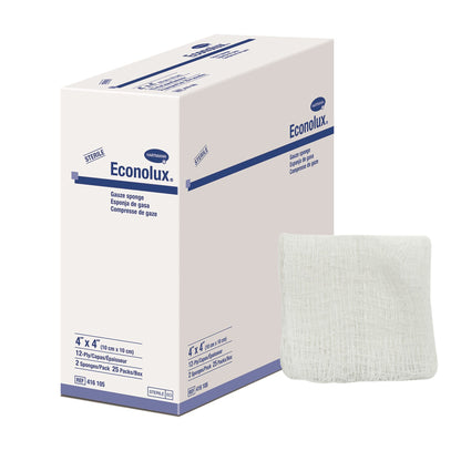 GAUZE, SPONGE ECONOLUX CTN 4"X4" 12PLY