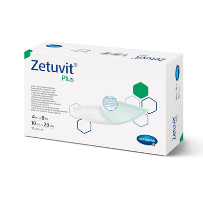 DRESSING, WOUND ZETUVIT PLUS W/SAP 4"X8"