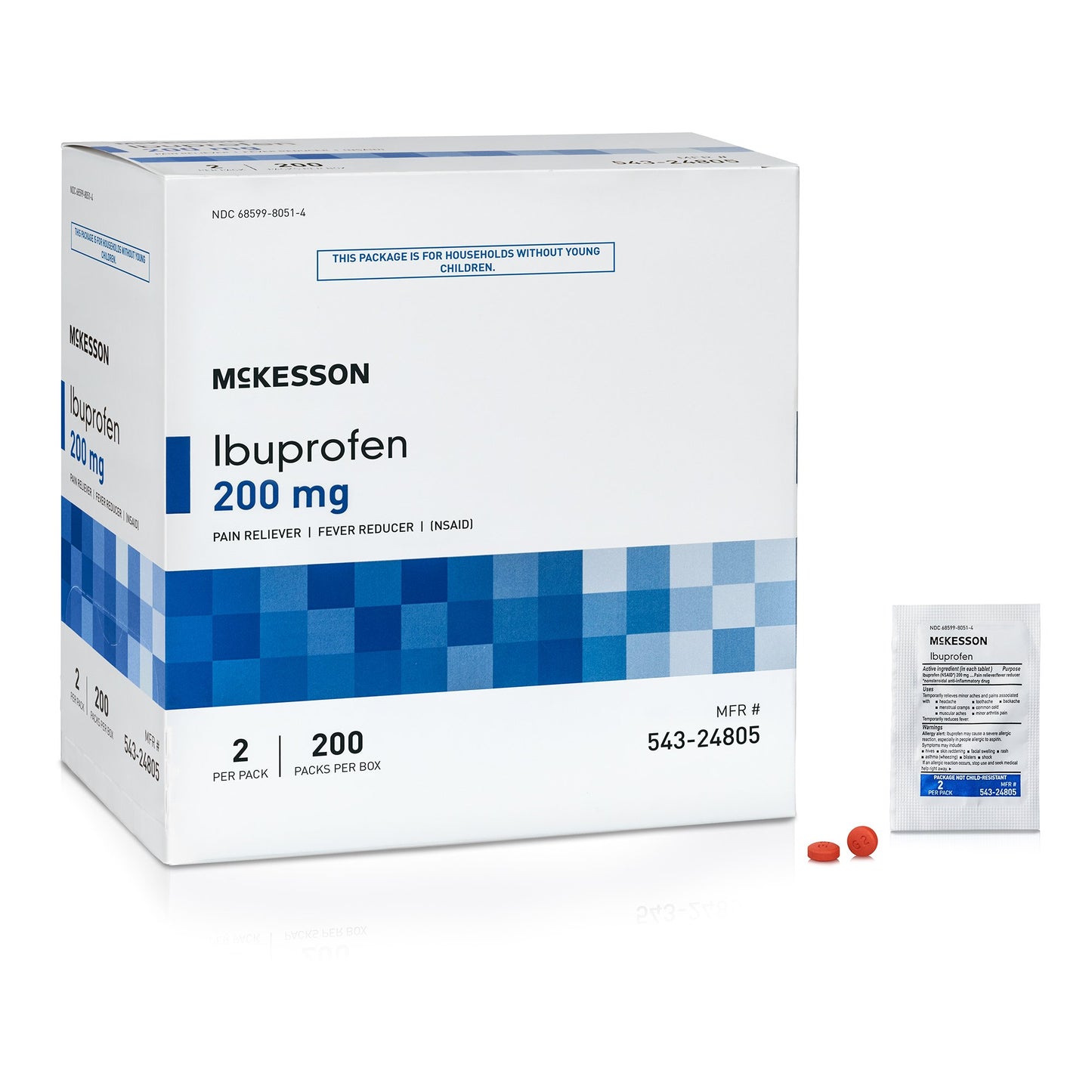 IBUPROFEN, TAB 200MG UD 200X2X 12BX/CS)